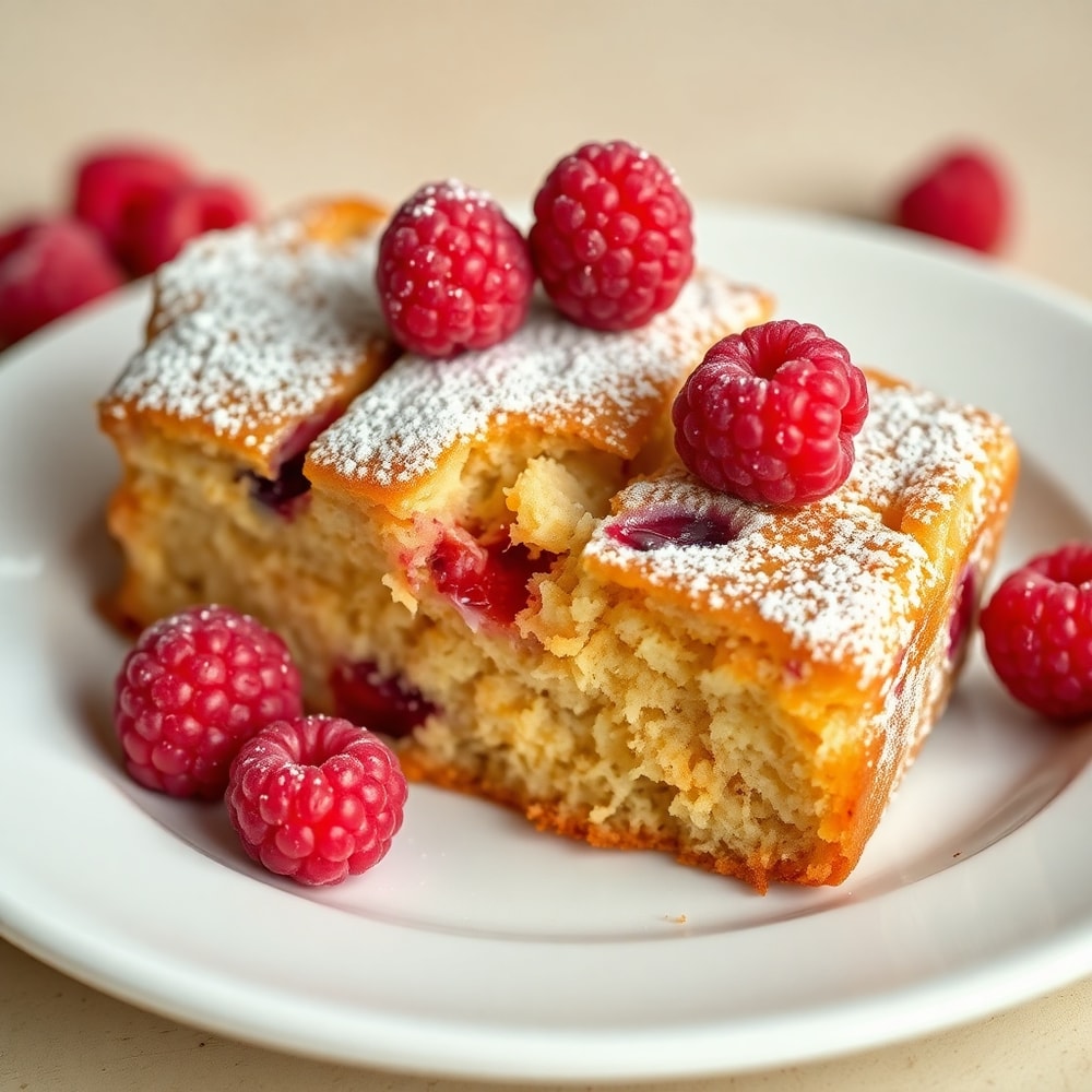 Slice of Raspberry Bread on a plate