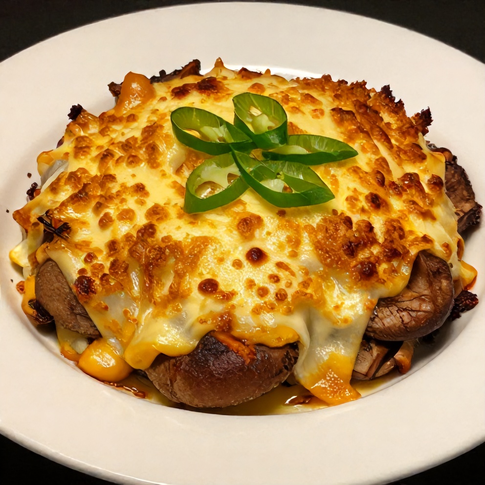 Plated serving of Cheesy Hamburger Casserole
