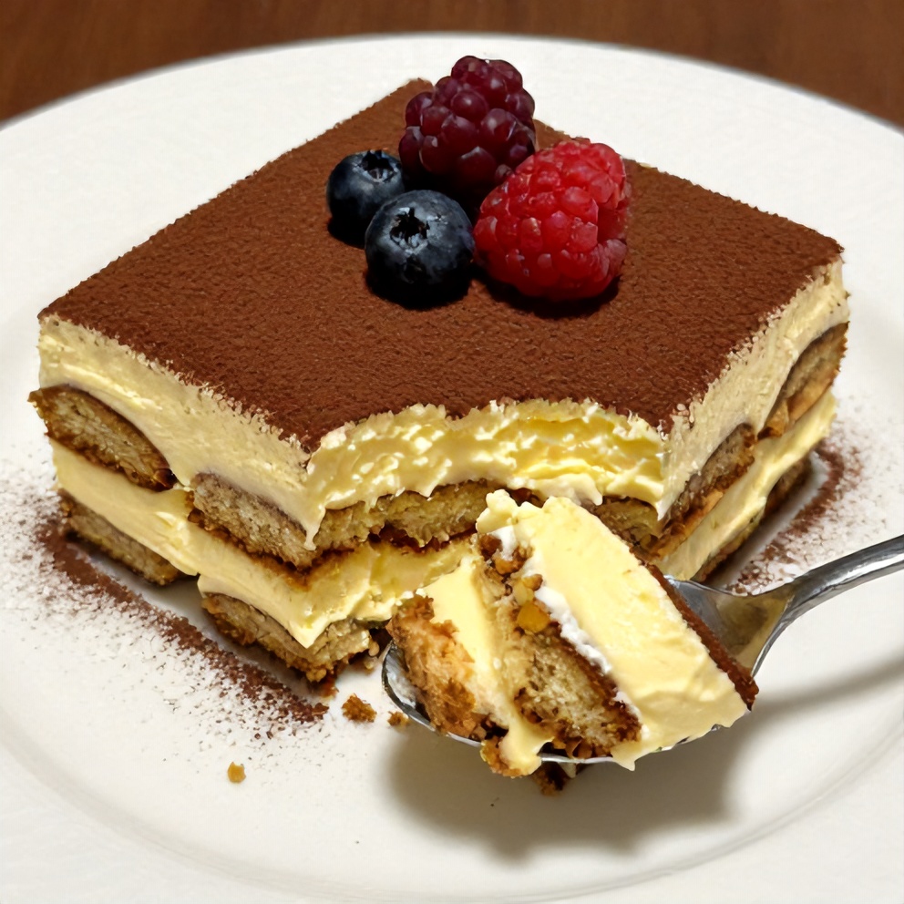 Plated Lemon Tiramisu with Mascarpone Cream