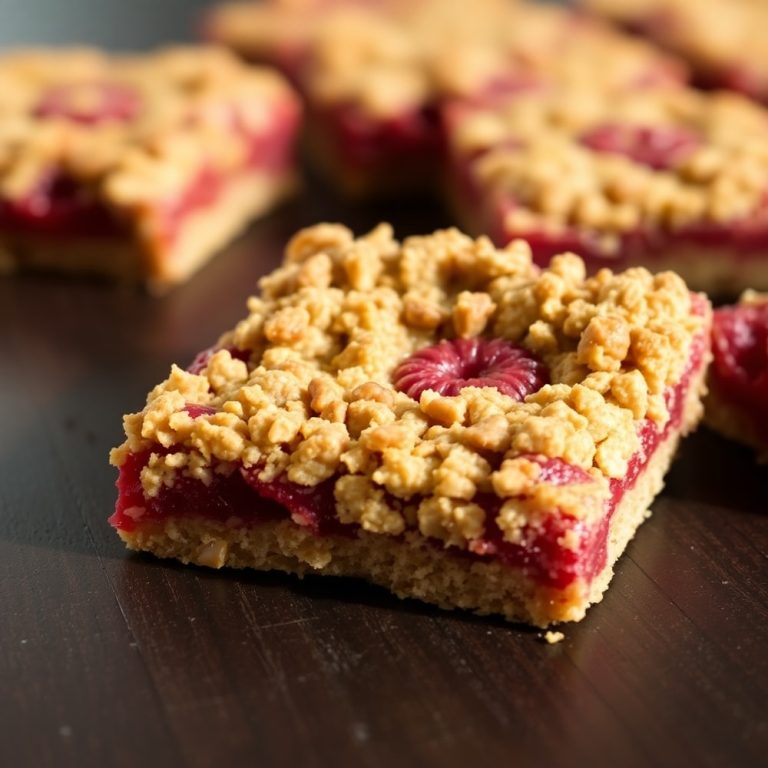 Raspberry Oatmeal Crumble Bars