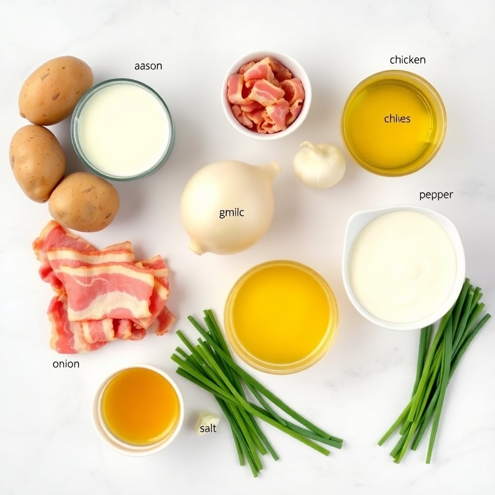 Raw Ingredients for Baked Potato Soup