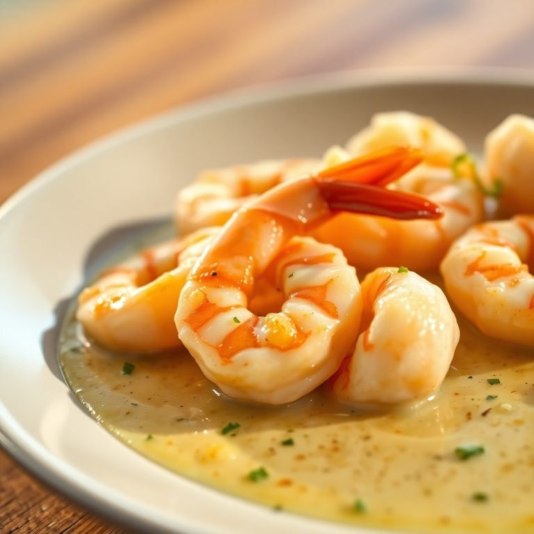 creamy garlic shrimp