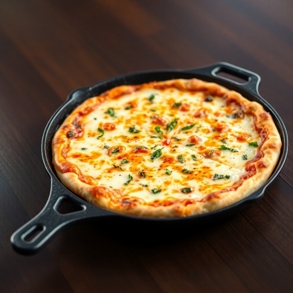 crispy cast iron skillet pizza