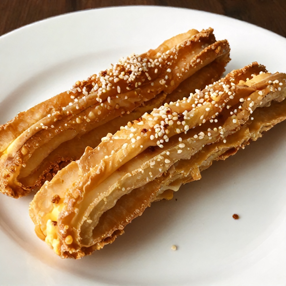 Churro Saltine Toffee on a white plate