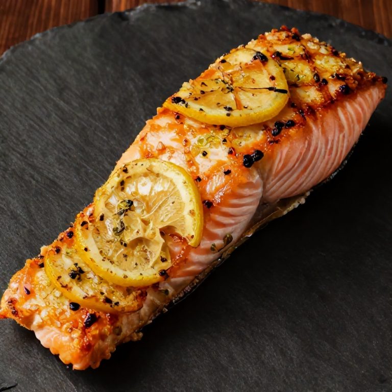 crispy grilled lemon herb salmon