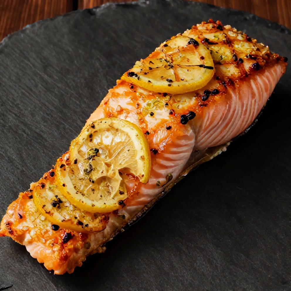 crispy grilled lemon herb salmon