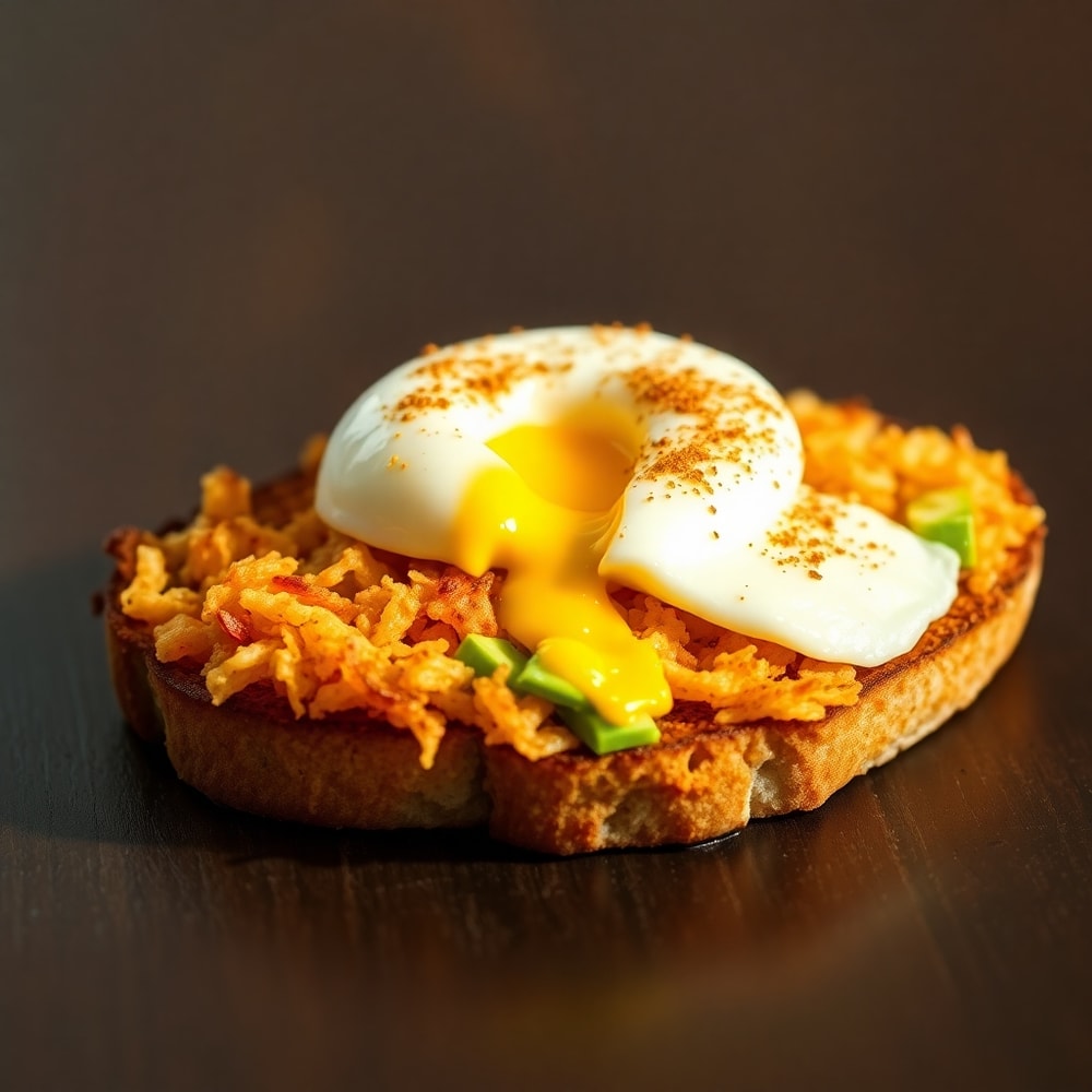 hash brown avocado toast