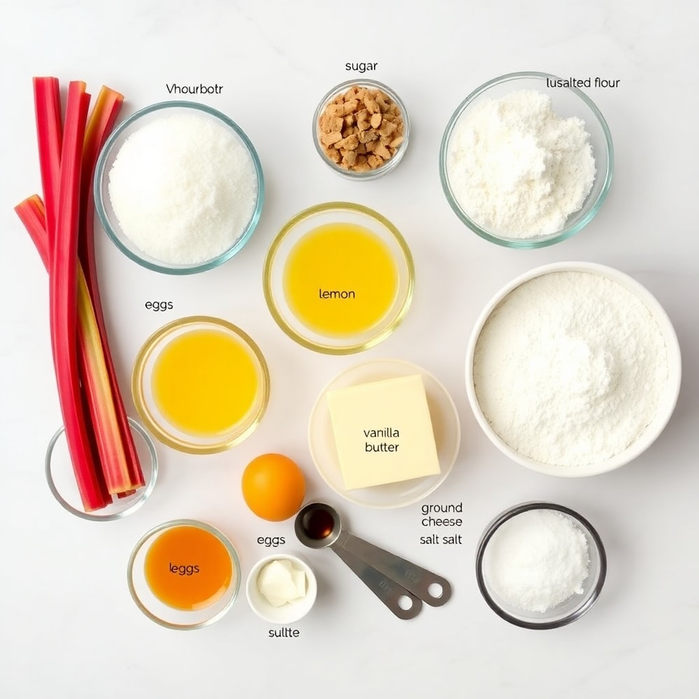 Rhubarb Bars Ingredients