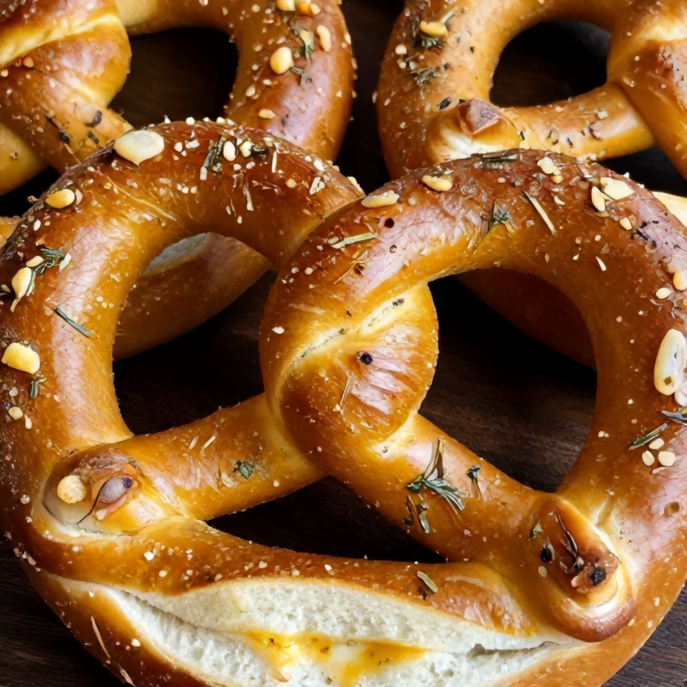 rosemary parmesan stuffed pretzels