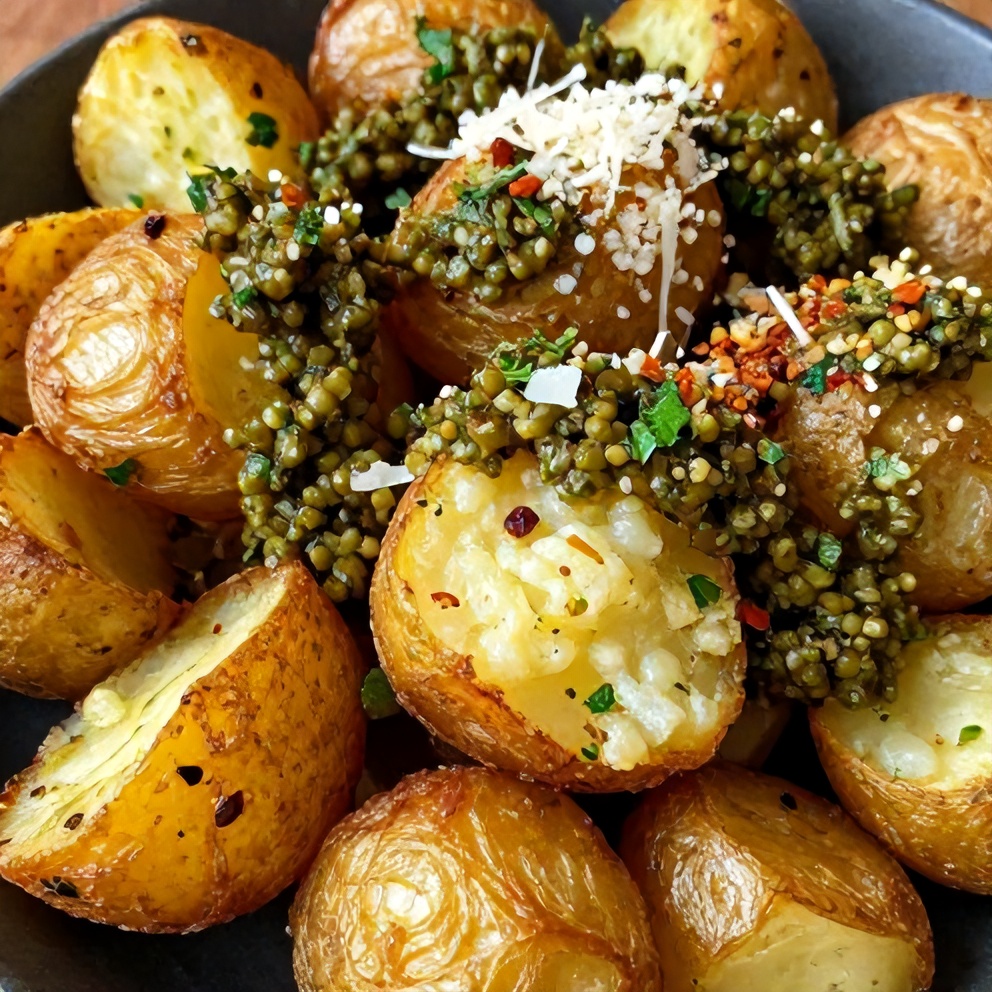 crispy smashed potatoes