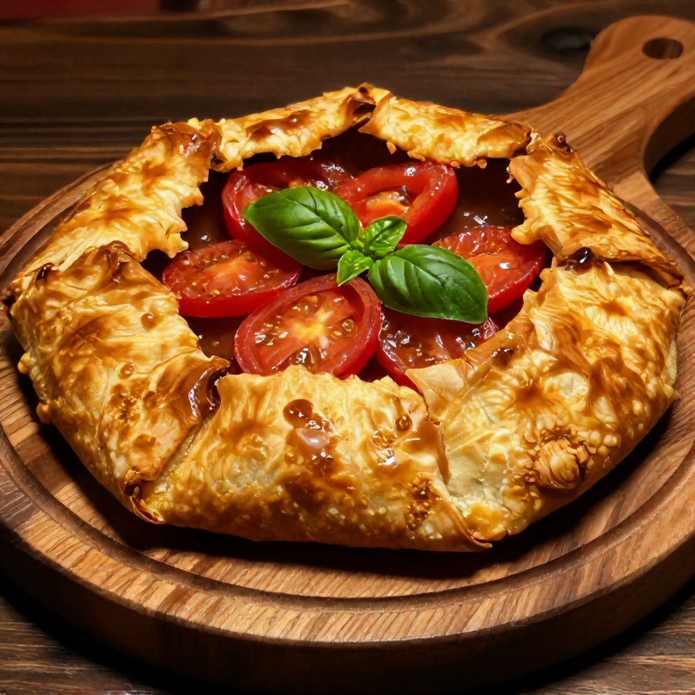 Tomato Galette on a Platter