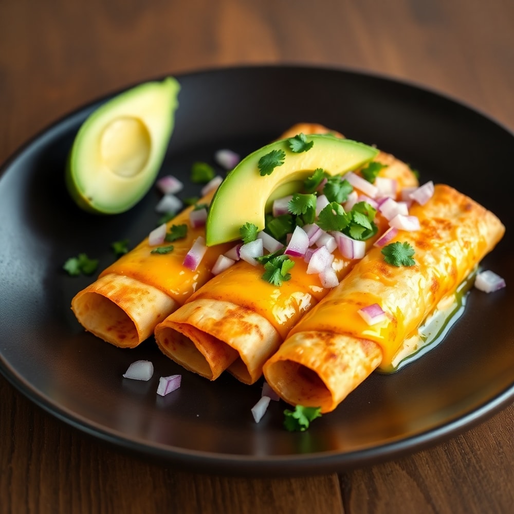 Plated Vegan Taquitos