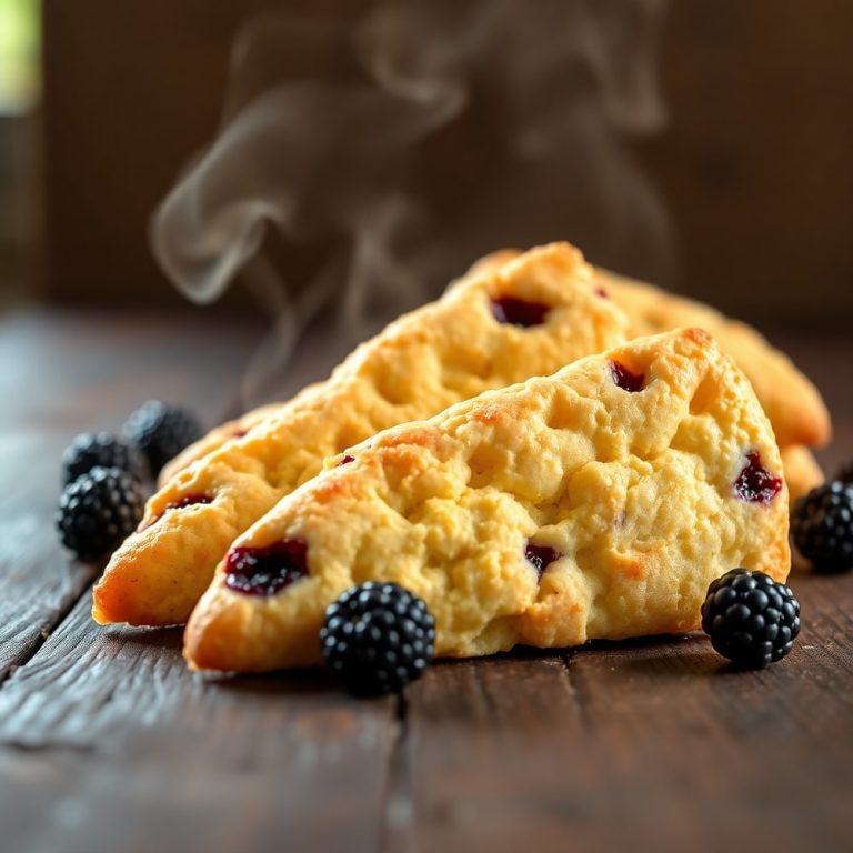 Easy Blackberry Shortbread Wedges