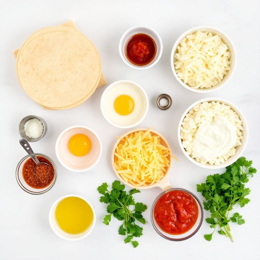 Raw ingredients for Easy Breakfast Enchiladas