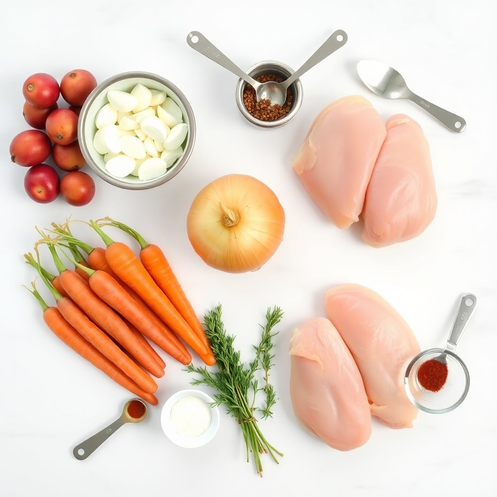 Crockpot Garlic Herb Chicken & Veggies Ingredients