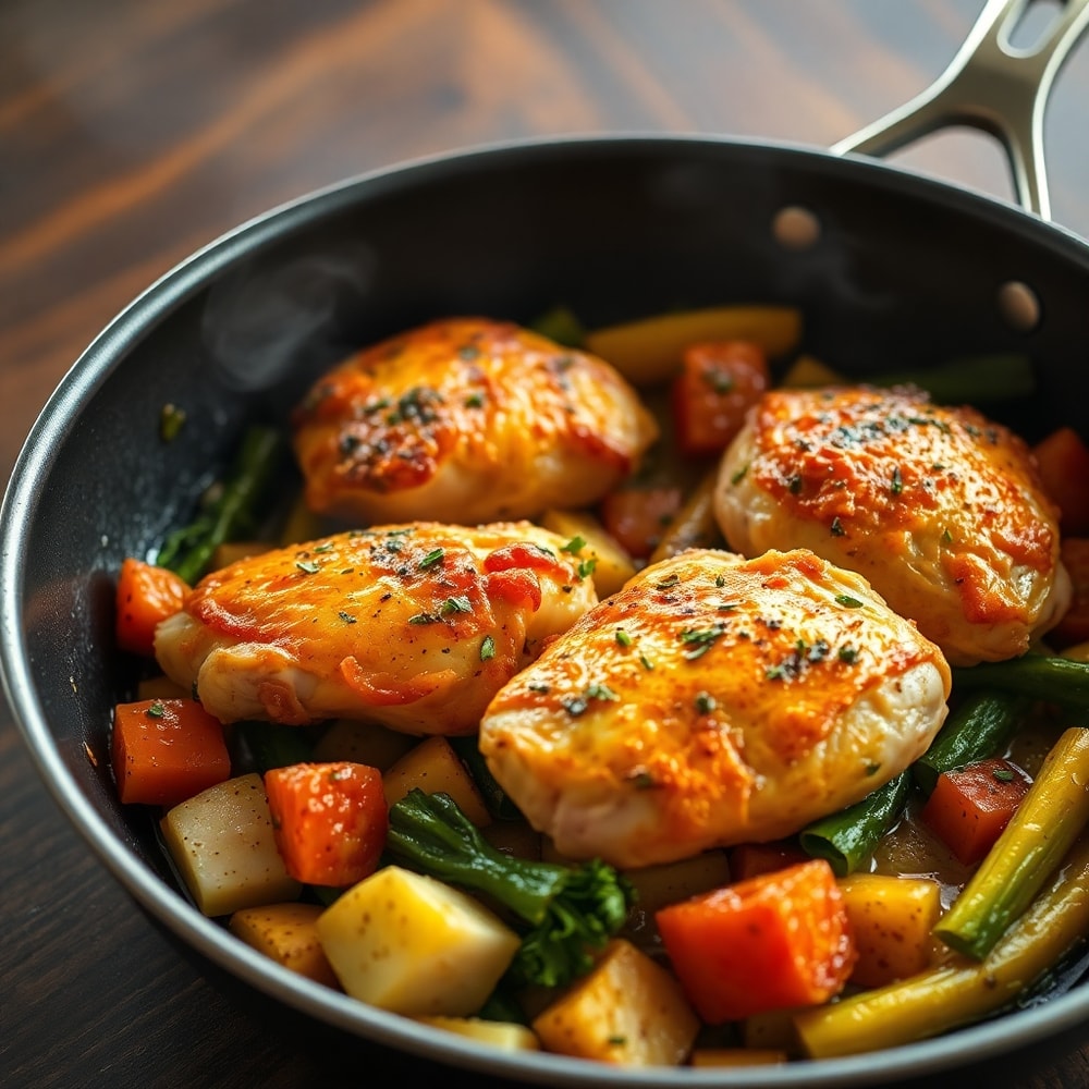 easy lemon herb chicken and vegetables