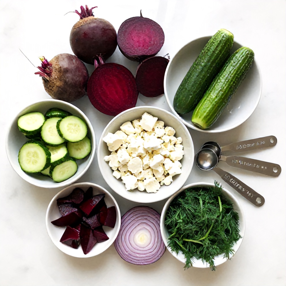 Raw Ingredients for Easy Roasted Beet Salad