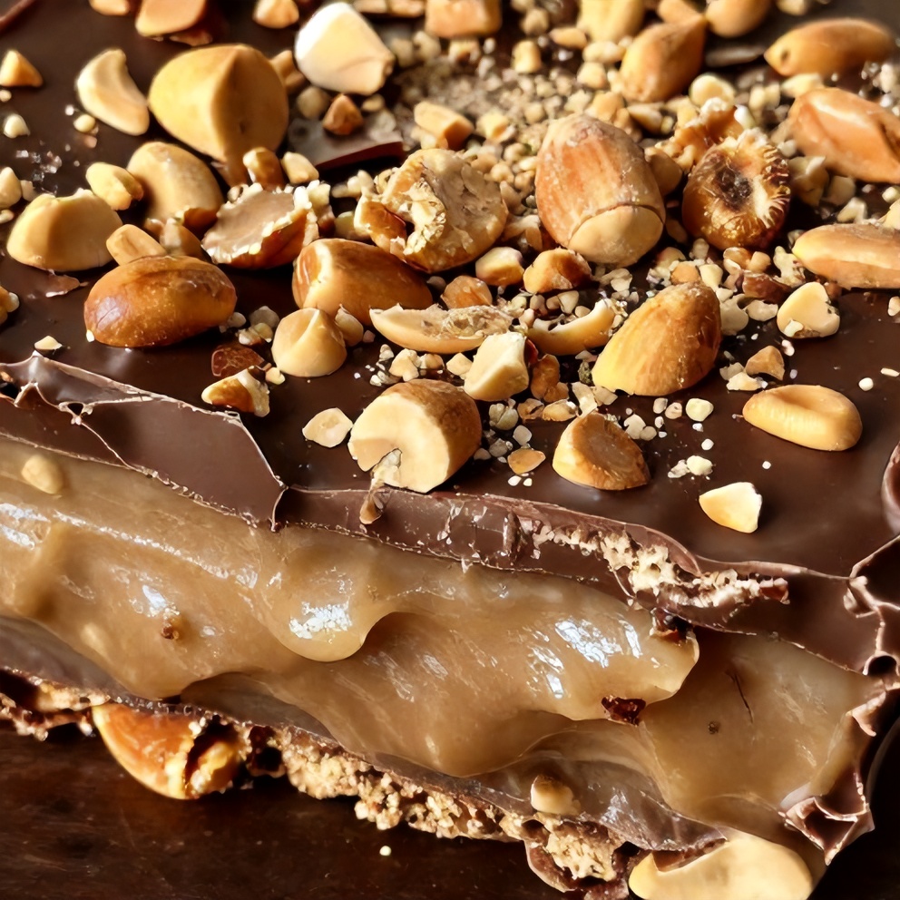 easy smashed date snickers dessert