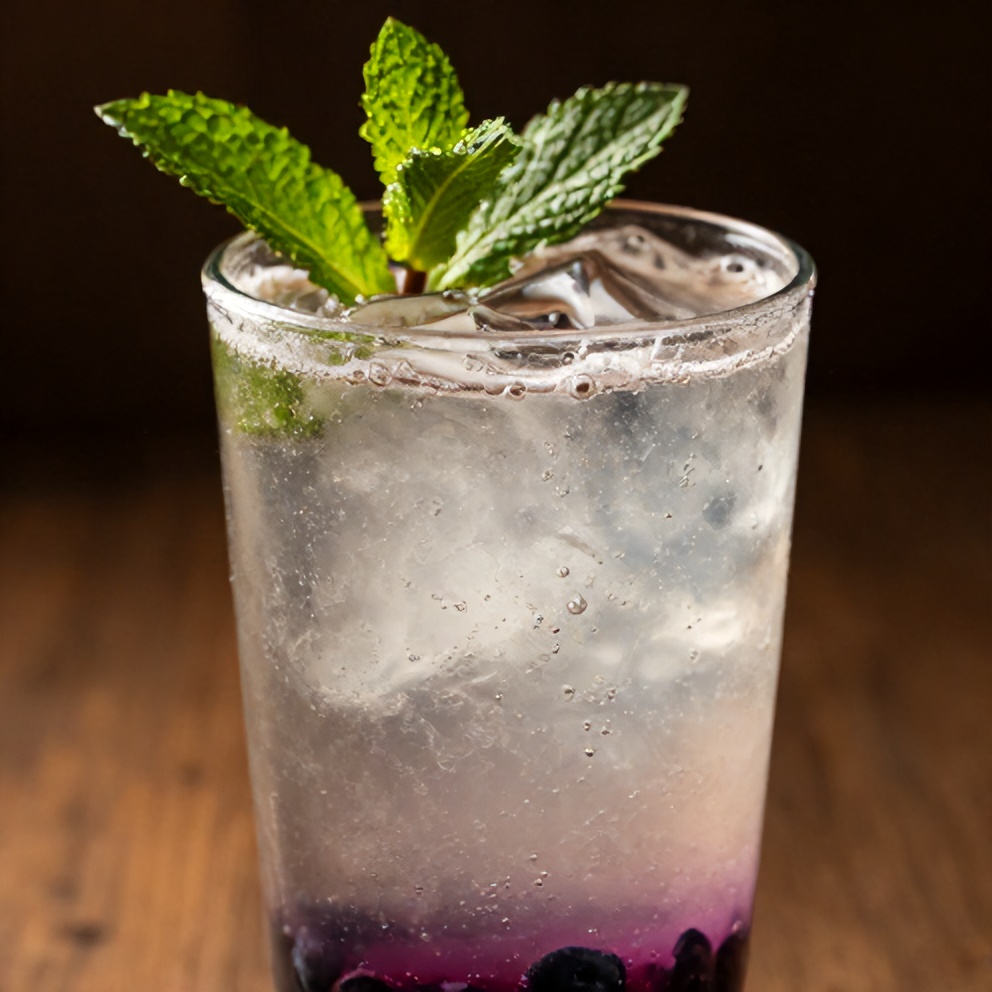 Italian Cream Soda with Sugar Free Blueberry Syrup
