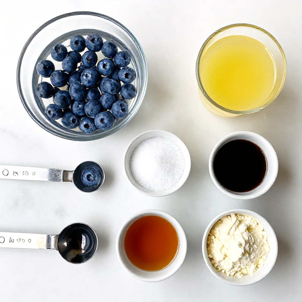 Ingredients for Sugar Free Blueberry Syrup