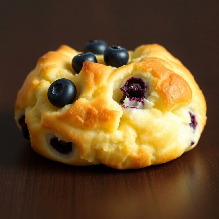 Fluffy Cottage Cheese Blueberry Cloud Bread