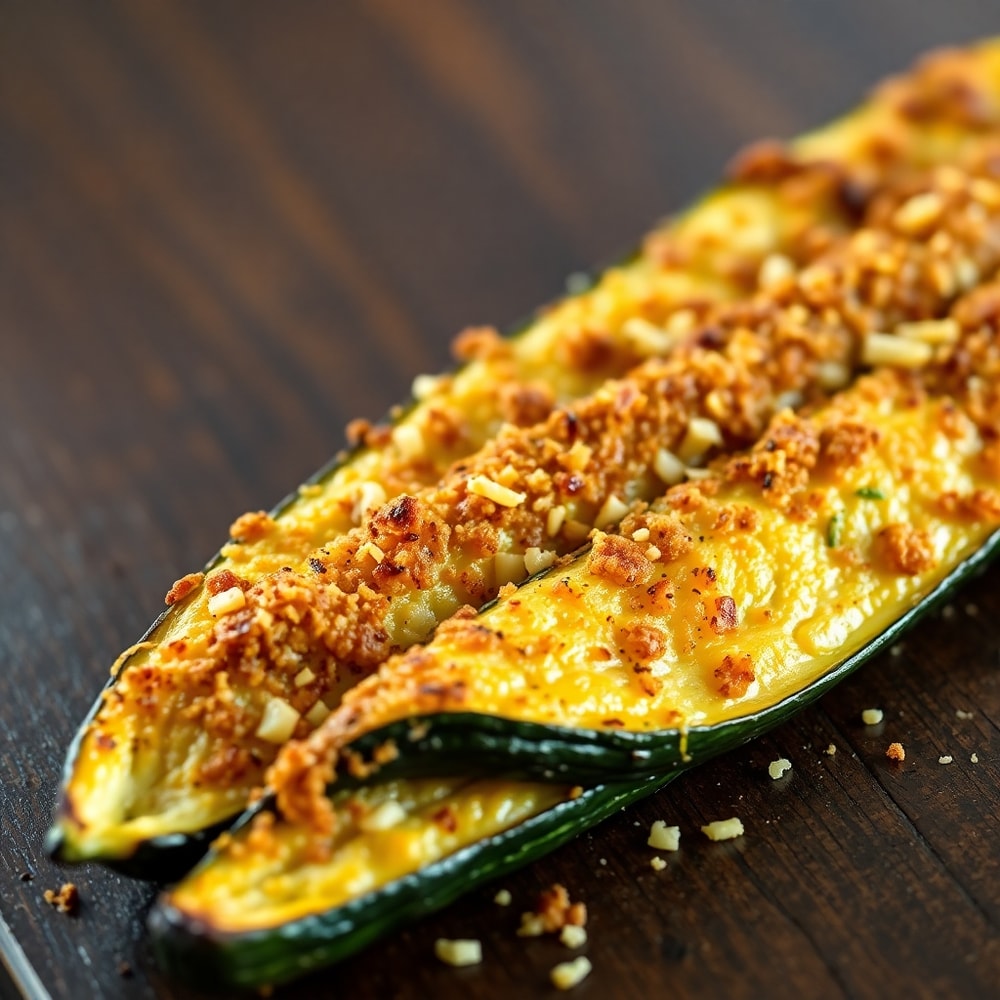 Garlic Parmesan Roasted Zucchini