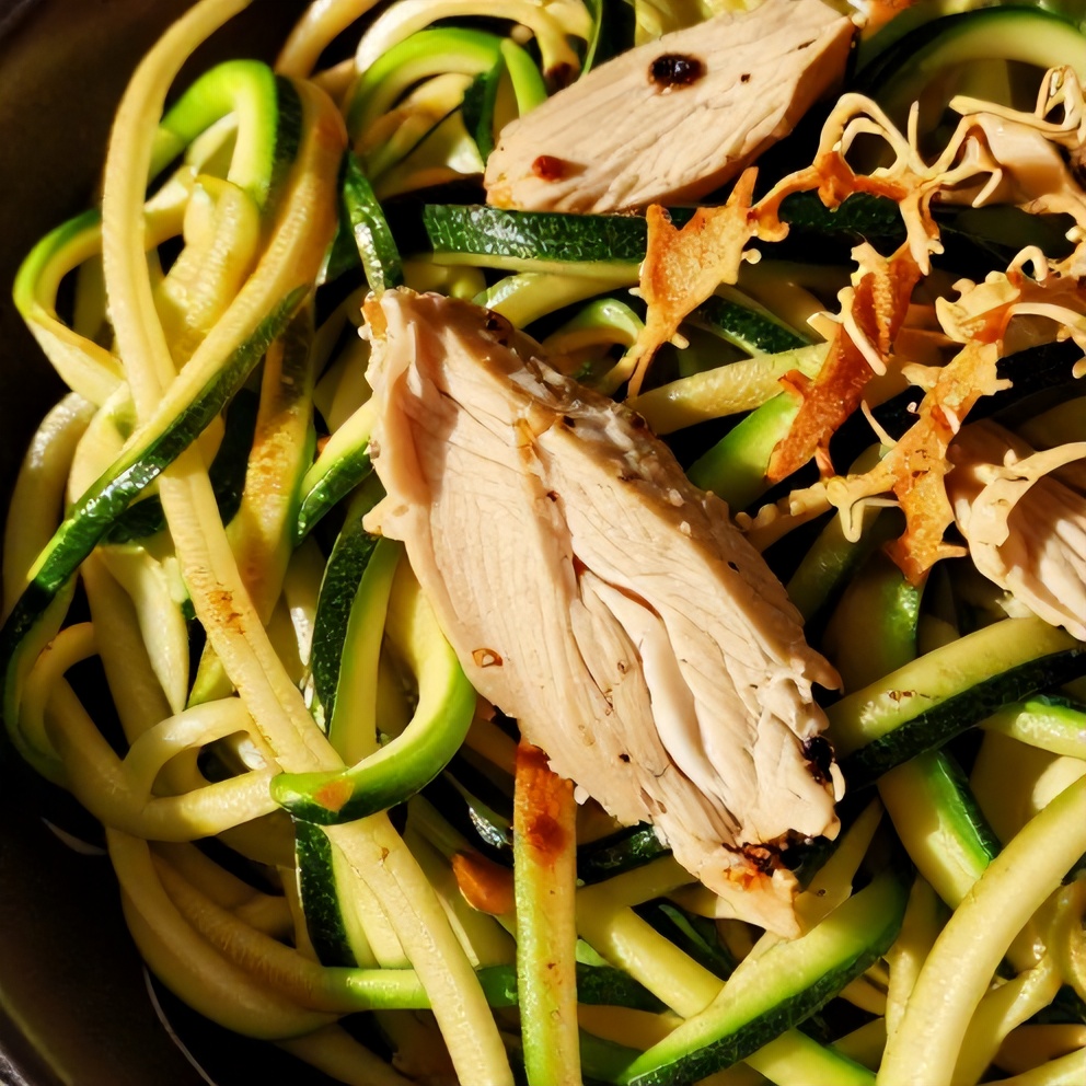 Healthy Zucchini Noodles with Chicken