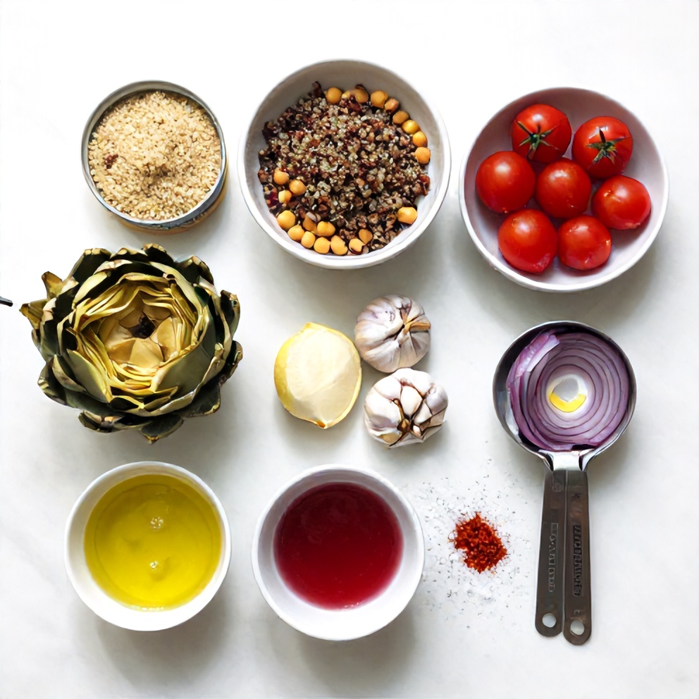 Mediterranean Quinoa Bowl Ingredients
