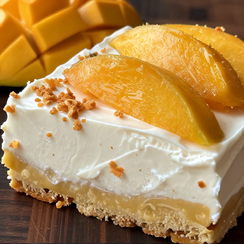No-Bake Mango Coconut Cream Bars