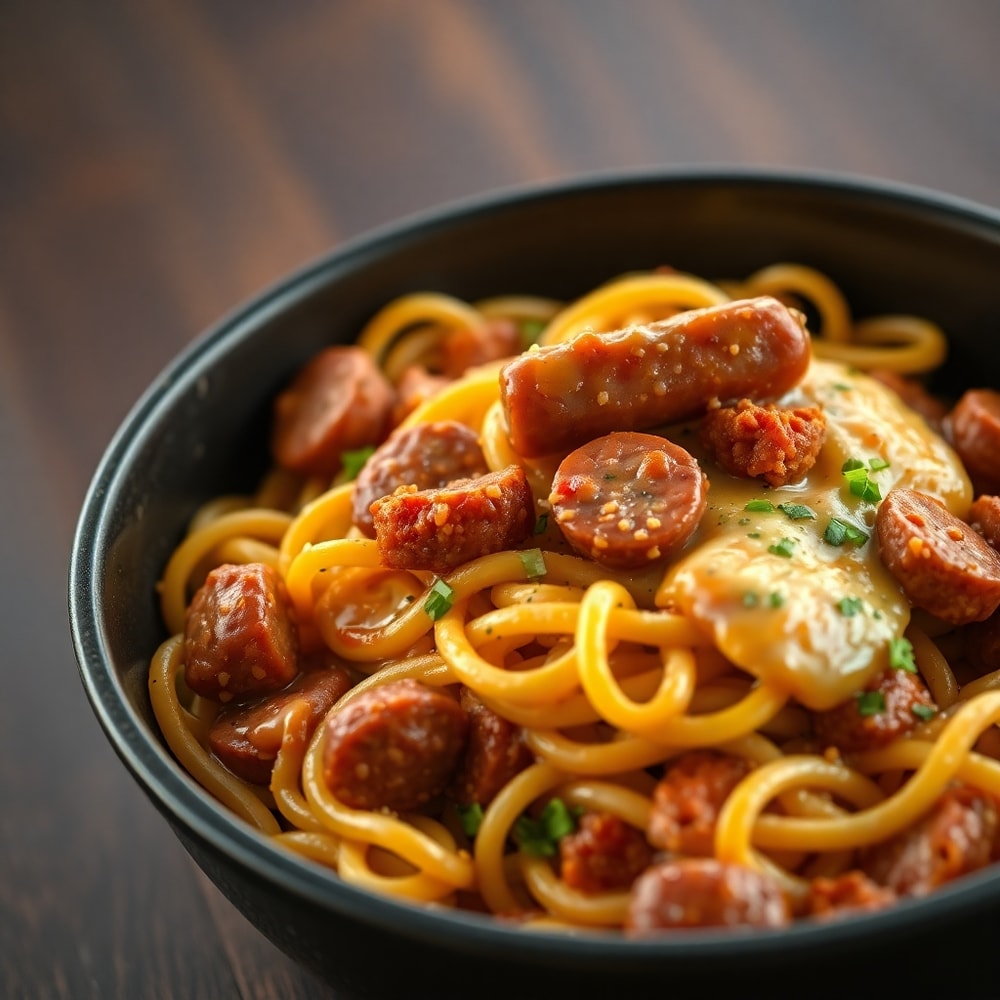 one-pot honey BBQ sausage pasta