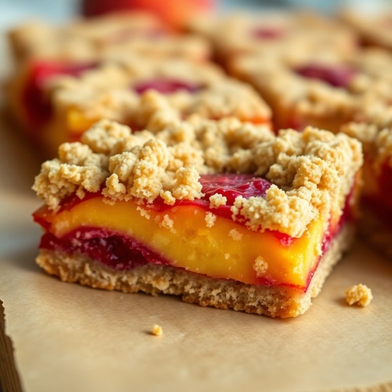 Peach Raspberry Crumb Bars