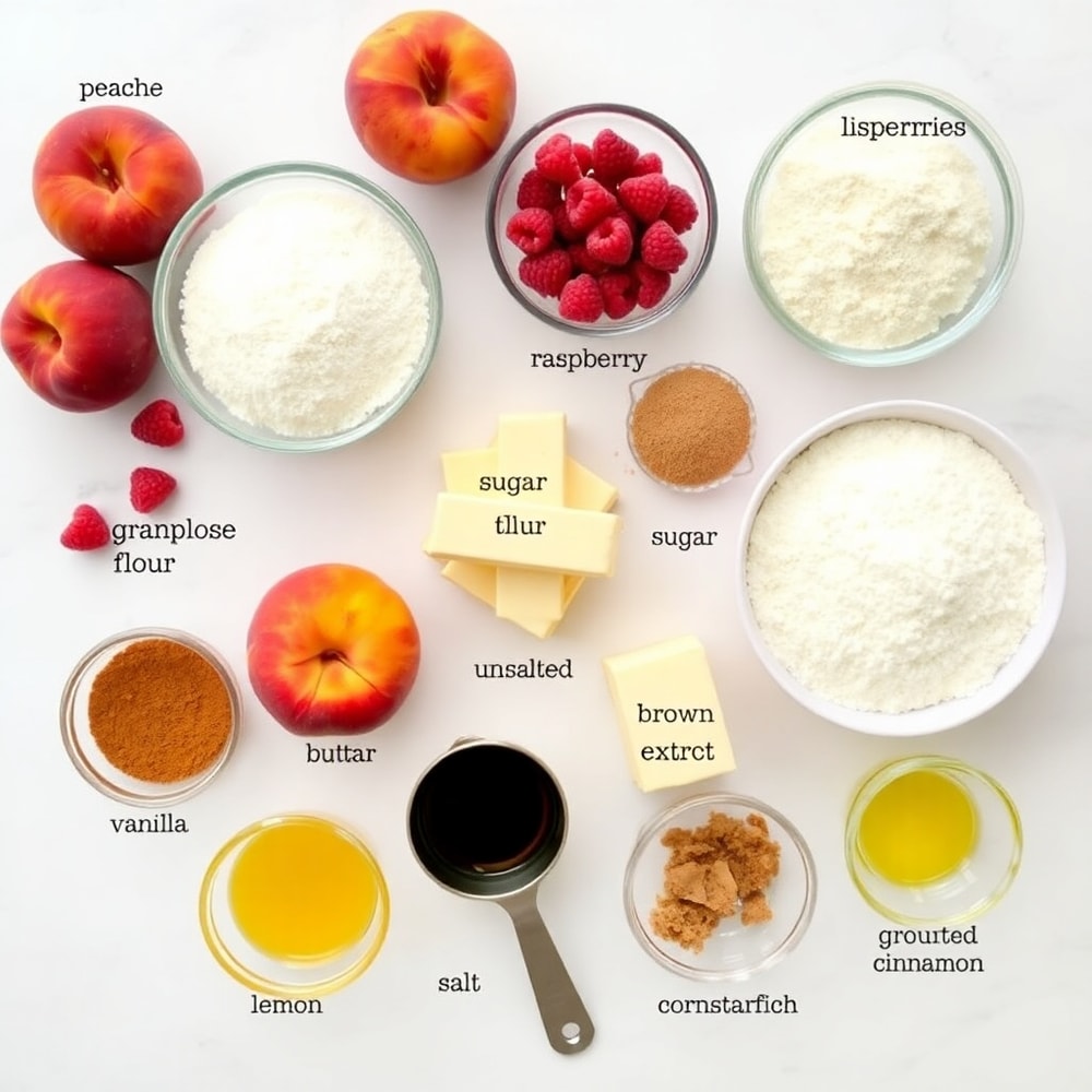 Peach Raspberry Crumb Bars Ingredients