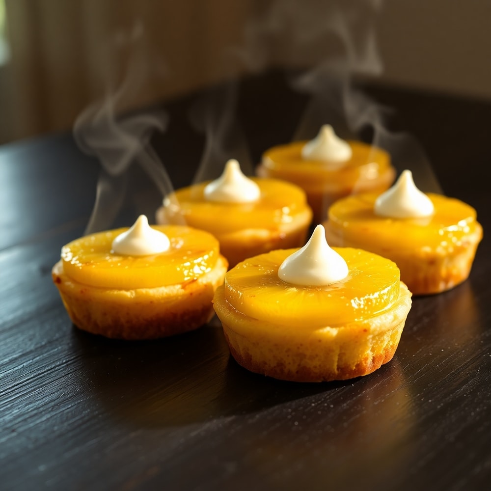Pineapple Mascarpone Upside-Down Mini Cakes