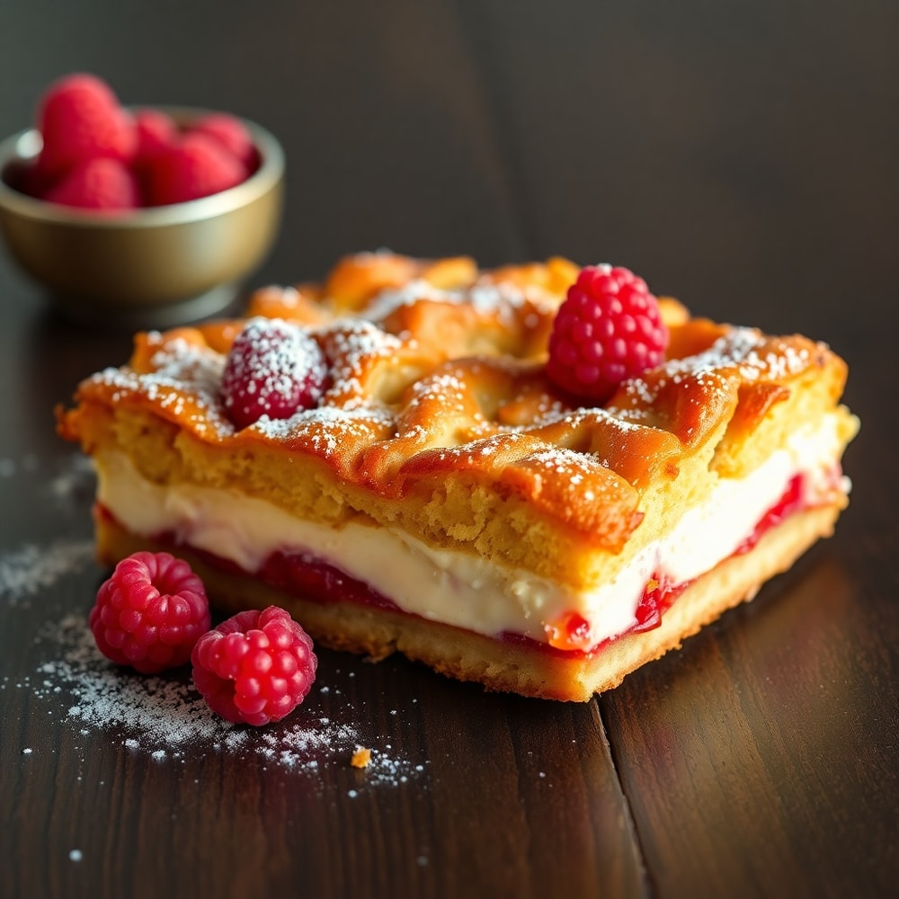 Raspberry Cheesecake French Toast Casserole