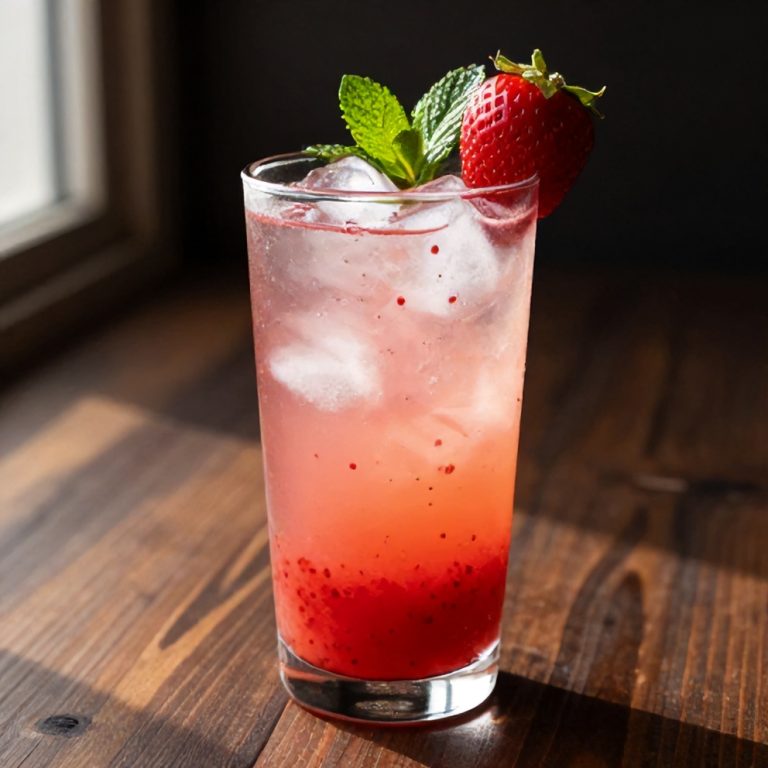 refreshing strawberry mint lemonade