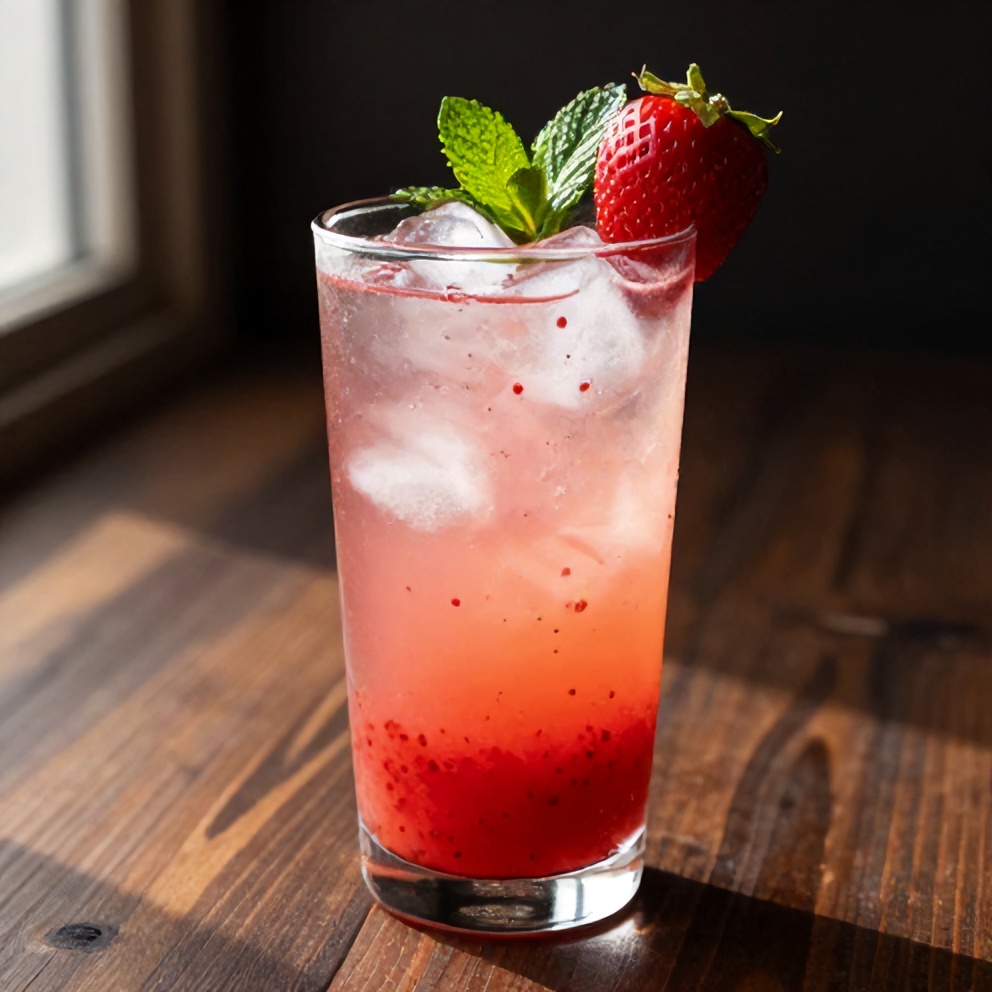 refreshing strawberry mint lemonade