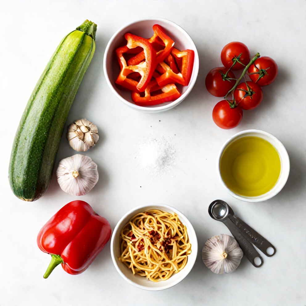 Roasted Veggie Pasta Ingredients
