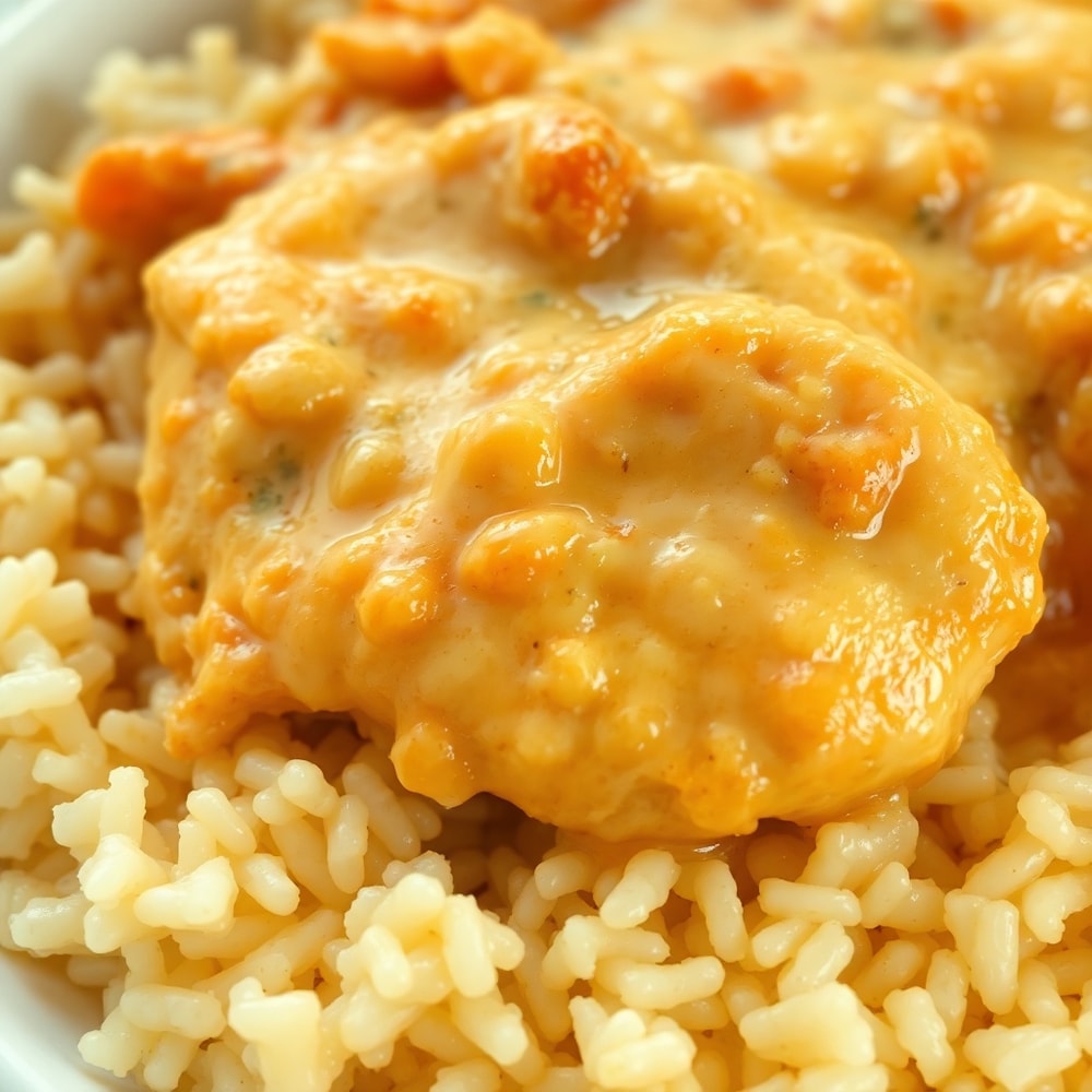 smothered chicken and rice