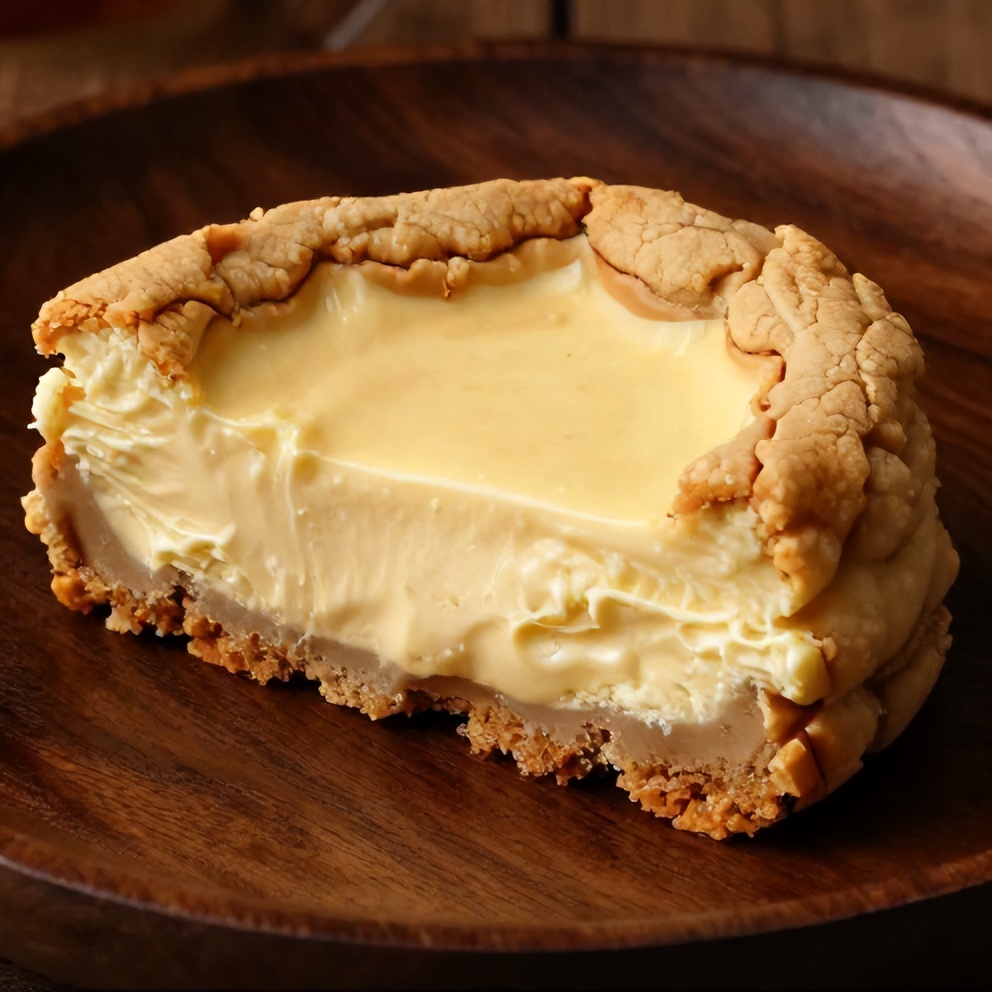 Soft Caramel Cheesecake Cookie on a plate