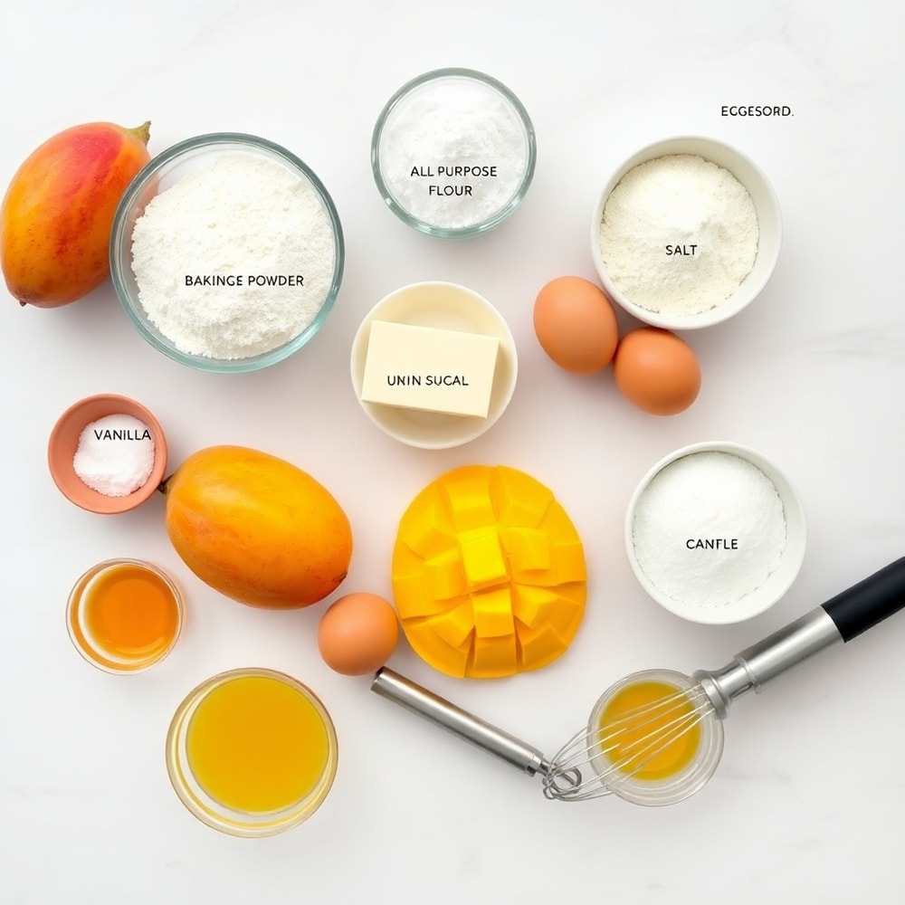 Raw ingredients for Tropical Mango Cookies
